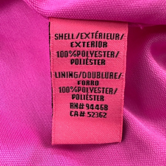 Betsey Johnson Floral Halter Mini Dress Pink Chiffon Garden Resort Glam Size 8 - Picture 11 of 12